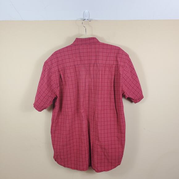 Wrangler Grid Print Wrinkle Free Button Up Size L - Picture 9 of 11